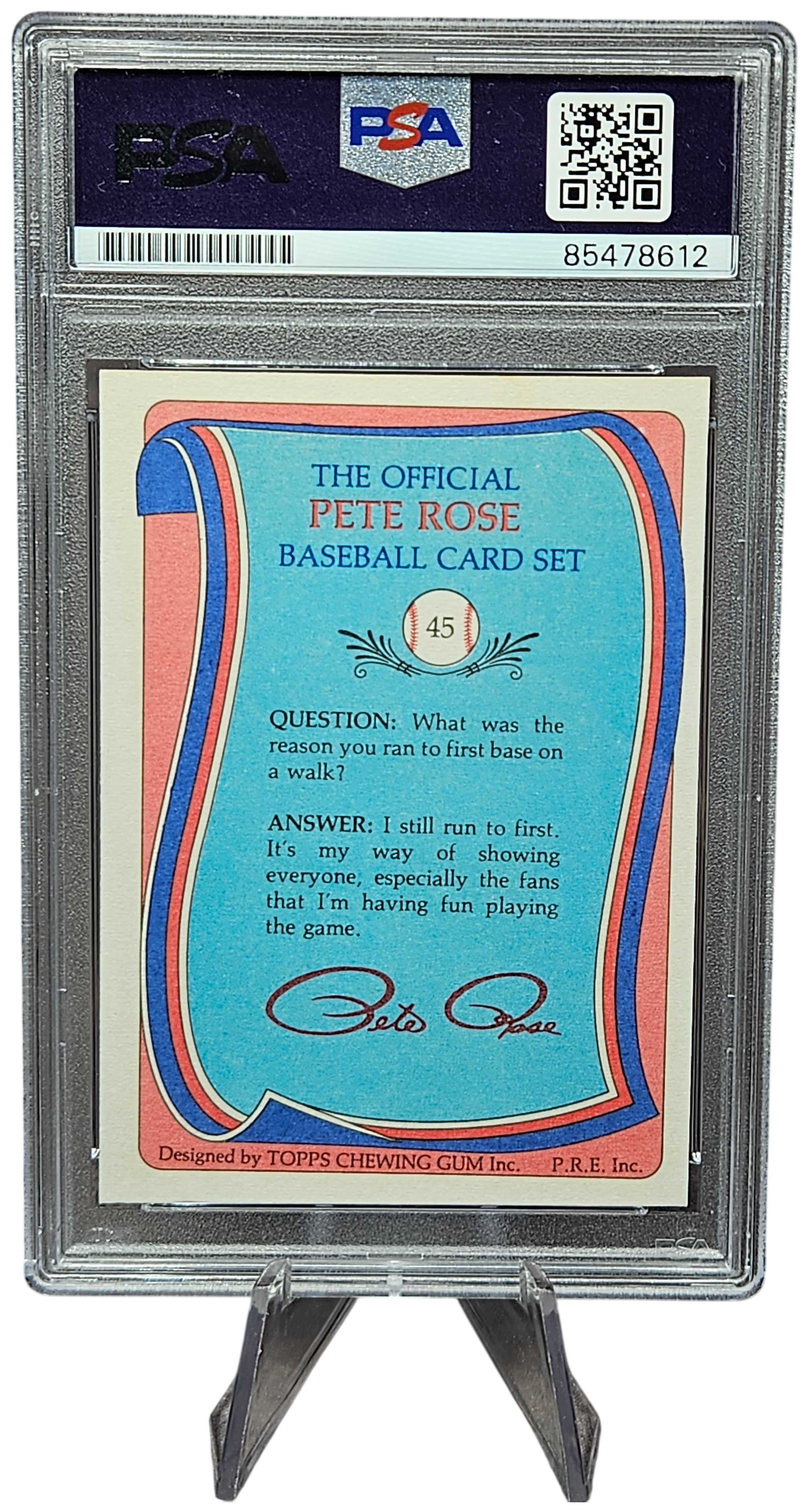 Pete Rose PSA/DNA, Authentic Auto