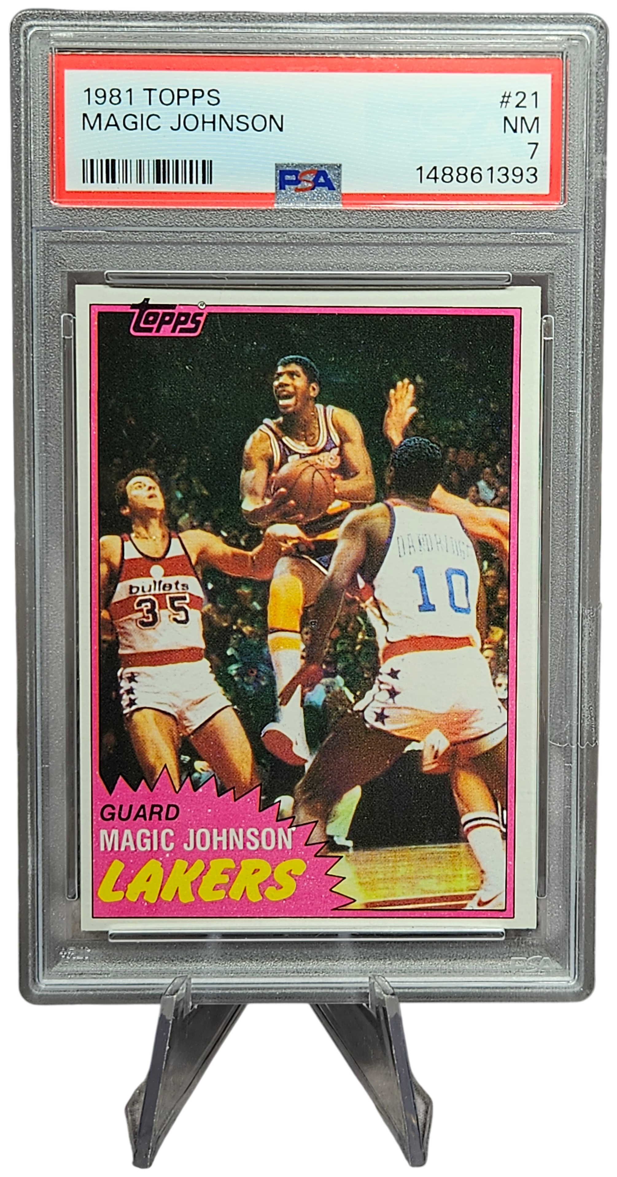 Magic Johnson 1981 Topps, Full PSA, NM