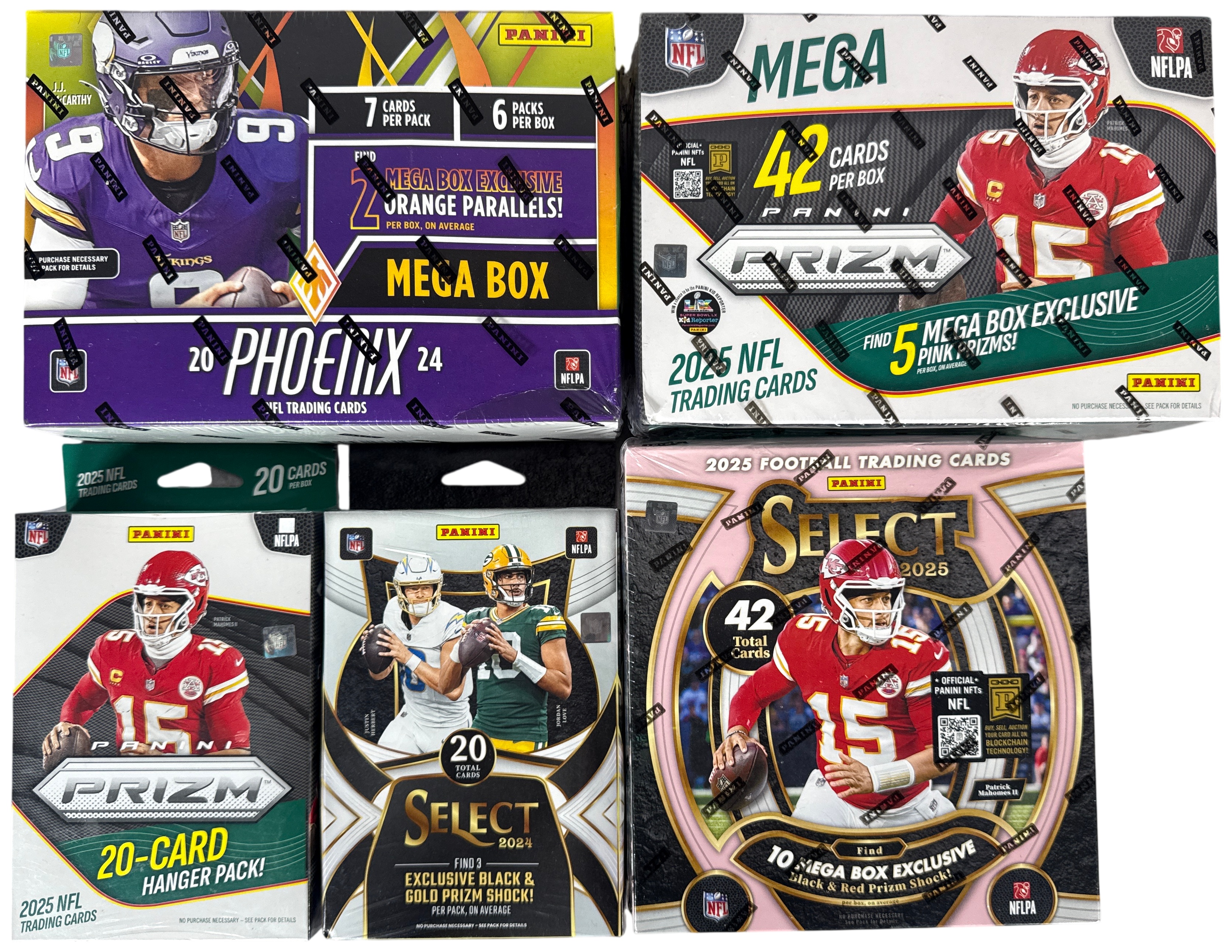 Lot 70579 - A Collection of Five Sealed Panini NFL Trading Card Mega ...