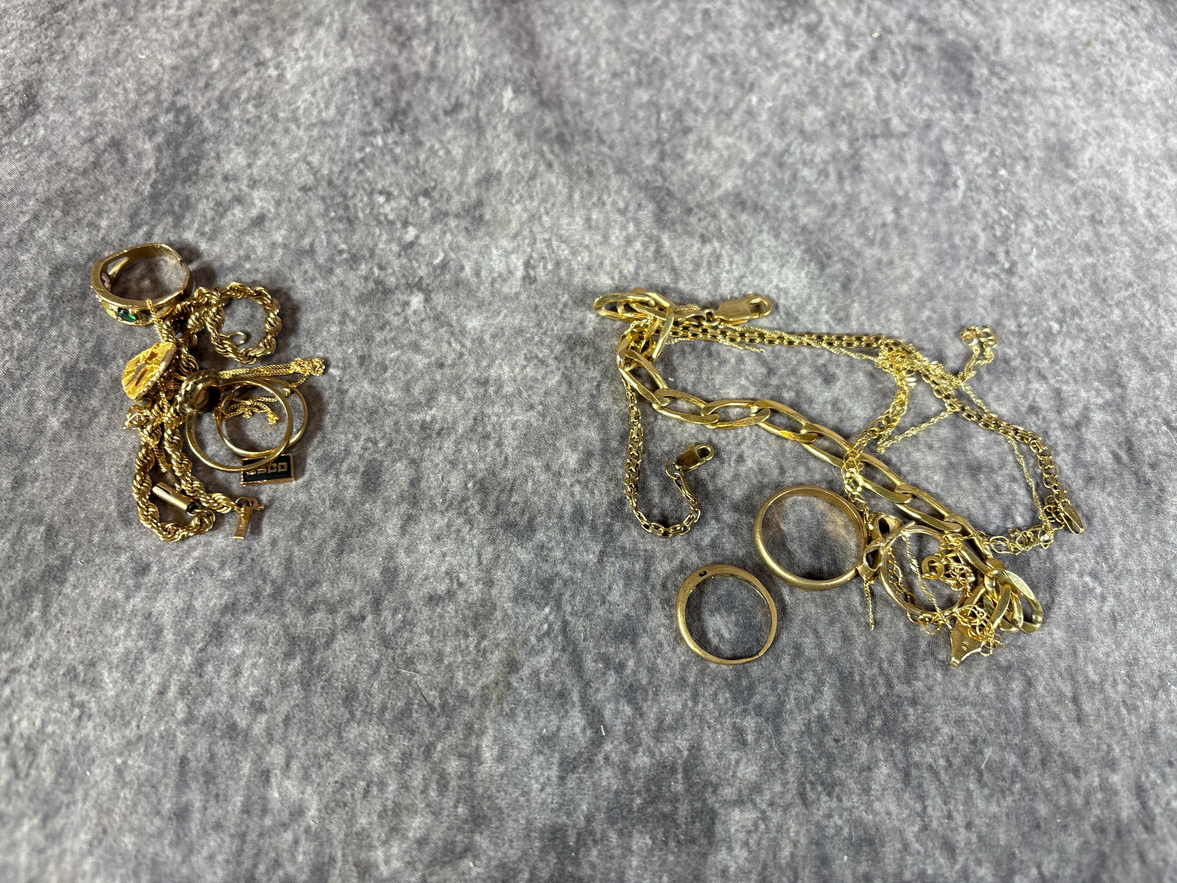 An Assortment of 10K and 14K Yellow Gold Scrap and Estate Jewelry