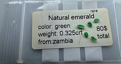 אבן אמרלד ליטוש מיוחד במשקל 0.325 קראט, טבעית מהכספת באחריות אחרי בדיקה