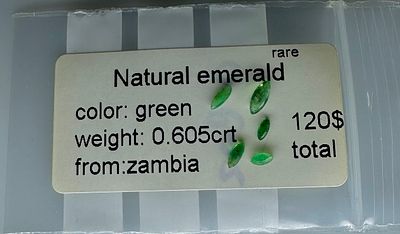 אבן אמרלד ליטוש מיוחד במשקל 0.605 קראט, טבעית מהכספת באחריות אחרי בדיקה