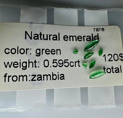 אבן אמרלד ליטוש מיוחד במשקל 0.595 קראט, טבעית מהכספת באחריות אחרי בדיקה