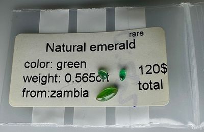 אבן אמרלד ליטוש מיוחד במשקל 0.565 קראט, טבעית מהכספת באחריות אחרי בדיקה