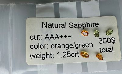 אבני ספיר בליטוש מיוחד 
צבע מהמם ונדיר יותר במשקל 1.25 קראט, טבעיות בבדיקה באחריות 
אבנים 