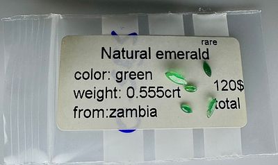 אבן אמרלד ליטוש מיוחד במשקל 0.555 קראט, טבעית מהכספת באחריות אחרי בדיקה