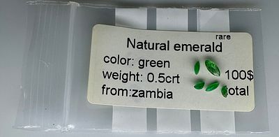 אבן אמרלד ליטוש מיוחד במשקל 0.5 קראט, טבעית מהכספת באחריות אחרי בדיקה