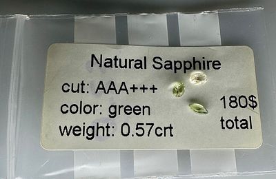 אבני ספיר בליטוש מיוחד 
צבע מהמם ונדיר יותר במשקל 0.57 קראט, טבעיות בבדיקה באחריות 
אבנים 