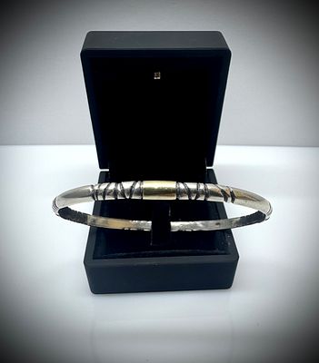 צמיד כסף חתום 925 משולב זהב וינטג׳ 
משקל 16.4