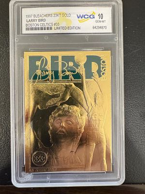 קלף מצופה זהב 23k 
Larry bird שחקן אגדה וקלף נדיר.