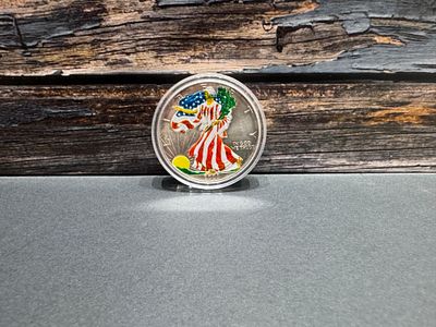 אונקיית כסף 999 נדירה
ליברטי צבעוני