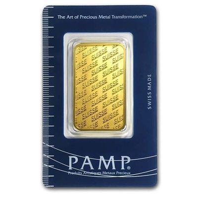 1 אונקיה מטיל זהב - Pamp Suisse
. טוהר: 24 קראט (0.9999 זהב טהור) 
משקל כולל: 31.10 גרם (1 