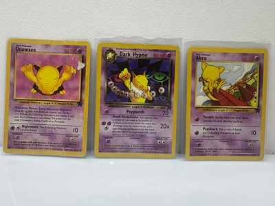 קלפי פוקימון וינטג׳ 
שנת 2000 
Team rocket 
מצבים מעולים וקשה מאוד להשגה 
לוט 3 קלפים מקוריים 