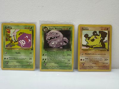 קלפי פוקימון וינטג׳ 
שנת 2000 
Team rocket 
מצבים מעולים וקשה מאוד להשגה 
לוט 3 קלפים מקוריים 