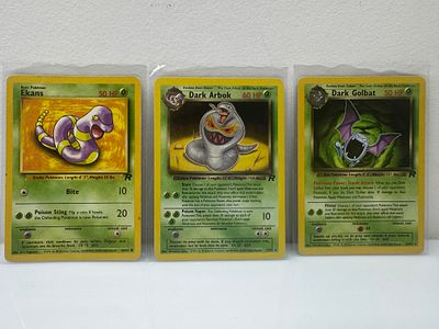 קלפי פוקימון וינטג׳ 
שנת 2000 
Team rocket 
מצבים מעולים וקשה מאוד להשגה 
לוט 3 קלפים מקוריים 