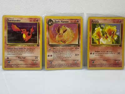 קלפי פוקימון וינטג׳ 
שנת 2000 
Team rocket 
מצבים מעולים וקשה מאוד להשגה 
לוט 3 קלפים מקוריים 