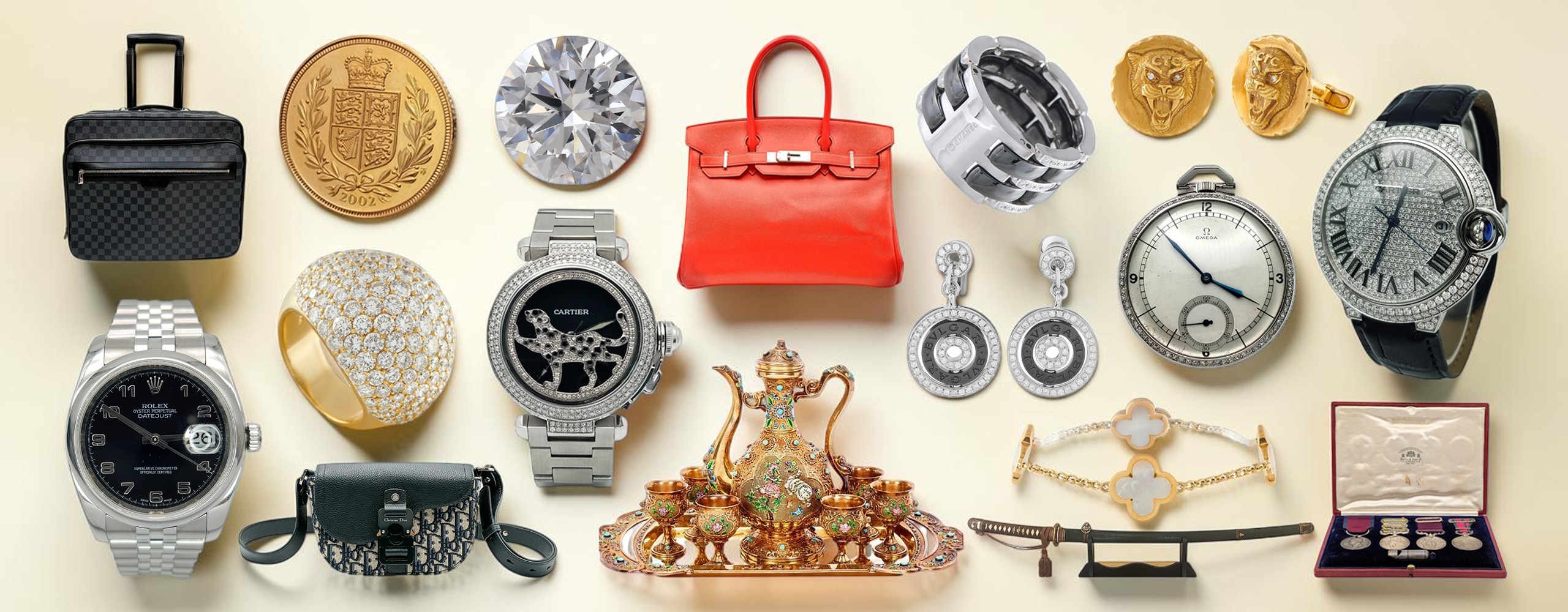 Cadmore Auctions | Sunday Afternoon Automatic Sales (Jewellery, Watches, Designer Items, Militaria, Coins, Asian Antiques and Collectables) All Bidding Opens from the Starting Bid on Each Lot!