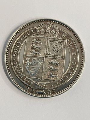 1887 SILVER SHILLING in extra fine/brilliant condition from the Queen Victoria Golden Jubilee 