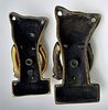 Two Antique Brass Cat Form Door Knockers. 8cm.Image - 6