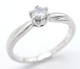 A PLATINUM DIAMOND SOLITAIRE RING - 0.21CT. 2.8G. SIZE K. SC - 1068.Image - 2
