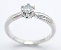A PLATINUM DIAMOND SOLITAIRE RING - 0.21CT. 2.8G. SIZE K. SC - 1068.Image - 3