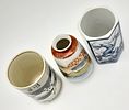 Three Vintage Decorative Japanese Ceramic Pieces. Markings on base. 8cm largest piece.Image - 2