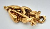 A 9K YELLOW GOLD KOALA BEAR CHARM / PENDANT. 2G. SC - 1031.Image - 2