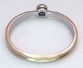 AN 18K GOLD, TWO COLOUR DIAMOND SOLITAIRE RING. 1.9G. SIZE N. SC - 1076.Image - 3