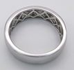A 9K white gold diamond double row ring, 0.18ct diamond weight, 5.9g total weight, ring size S. Image - 3