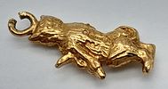 A 9K YELLOW GOLD CAT PLAYING THE FIDDLE PENDANT/CHARM! 1.9G. 2.5CM. SC - 1037.Image - 3