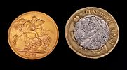 An 1872 Queen Victoria, Young Bun Head, 22K Gold Full Sovereign Coin. EF grade but please see Image - 2