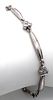 A 18K white gold diamond clover bracelet, 0.15ct diamond weight, 6.3g total weight, 18.4cm Image - 1