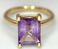 An 18k yellow gold diamond and amethyst ring. 0.1ct diamond. 2.25ct amethyst. 3.5g total Image - 3