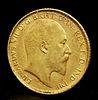 A 1903 Edward VII, 22k Gold Half Sovereign Coin. Sydney mint. C-1013.Image - 1