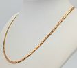 A 9K yellow gold flat banana chain necklace, 9.7g total weight, 16” total length. Ref: 1784IImage - 1