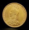 An 1888 Queen Victoria, 22K Gold, Full Sovereign Coin. London mint. Second legend. Close 'G'. C-1002Image - 1