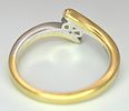 An 18k yellow gold diamond crossover ring, 0.10ct diamond weight, 3.3g total weight, size K1/2. Image - 3