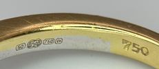 An 18k yellow gold diamond crossover ring, 0.10ct diamond weight, 3.3g total weight, size K1/2. Image - 4