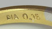 An 18k yellow gold diamond crossover ring, 0.10ct diamond weight, 3.3g total weight, size K1/2. Image - 5