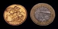An 1892 Queen Victoria, 22K Gold Full Sovereign Coin. Melbourne mint. C-1012.Image - 2