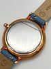 A Skagen Quartz Ladies Watch. Blue leather strap. Gilded case - 37mm. Mother of Pearl Dial. In Image - 4