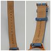 A Skagen Quartz Ladies Watch. Blue leather strap. Gilded case - 37mm. Mother of Pearl Dial. In Image - 5