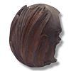 An antique Chinese Hand-Carved Wooden Shou Lao Figure in Peach Form. Hand carved details in the Image - 3