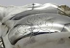 An Antique Georgian Sterling Silver Sauce Boat. C scroll handle and standing on three webbed Image - 6