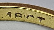 A VERY PRETTY 18K GOLD VINTAGE DIAMOND RING . 1.9gms size N/OImage - 3