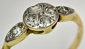 A VERY PRETTY 18K GOLD VINTAGE DIAMOND RING . 1.9gms size N/OImage - 4