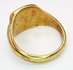 A Vintage 9K Yellow Gold Signet Ring. Full UK hallmarks. Size P. 8.3g.Image - 3