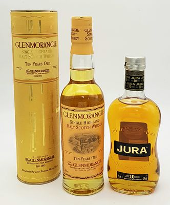 Two 1990’s Bottled 37.5 Cl Bottles of Scotch Whisky Comprising: 1) A 10- Year-Old Jura and 2) A