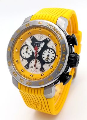 A Men’s De Tomaso Lucca Sports Chronograph watch-45mm Case. Complete with original box and papers.