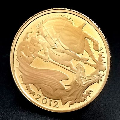 A Royal Mint 2012 Queen Elizabeth II Diamond Jubilee Gold Proof Full Sovereign Coin. 22k gold. 